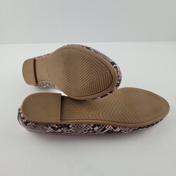 Nordstrom Bp. Bianca Blush Pink Faux Snakeskin Print Ballet Flats 6.5 - Picture 8 of 9